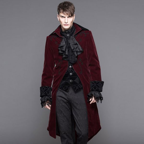 2016 winter new men trench coat fashion long jacket male punk gothic rock woolen coat stage costume male punk dust, Black
2016 winter new men trench coat fashion long jacket male punk gothic rock woolen coat stage costume male punk dust, Black