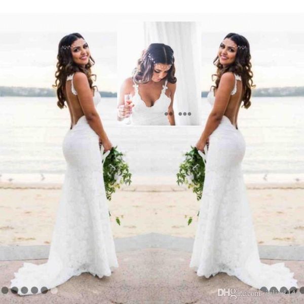 katie may mermaid beach lace wedding dresses 2019 modest fashion spaghetti backless country bohemian fishtail bridal holiday dress, White
katie may mermaid beach lace wedding dresses 2019 modest fashion spaghetti backless country bohemian fishtail bridal holiday dress, White