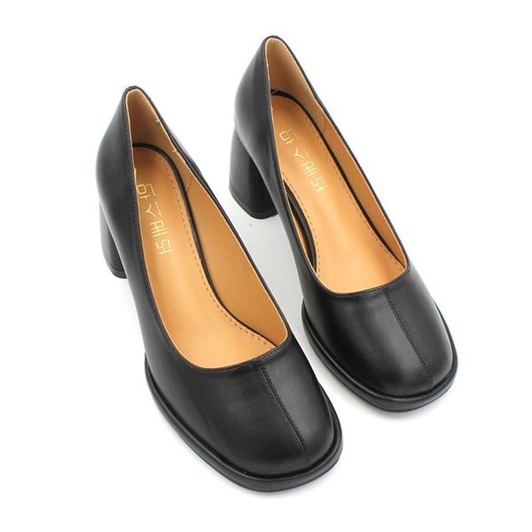 european and american style simple wild thick heels solid color work shoes single shoes shallow mouth women's, Black
european and american style simple wild thick heels solid color work shoes single shoes shallow mouth women's, Black