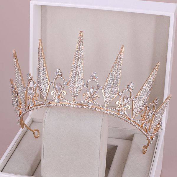 fashion design round gold silver crystal tiara crown hair jewelry for women princess birthday bridal bride wedding ornament 27cm, Golden;white
fashion design round gold silver crystal tiara crown hair jewelry for women princess birthday bridal bride wedding ornament 27cm, Golden;white