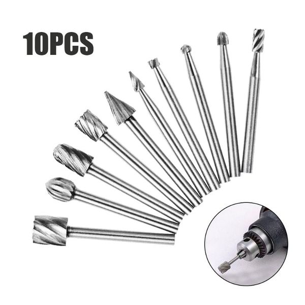 10pcs/set hss rotary routing bits burr router tools kit file woodworker handmade root carving electric grinder engraving cutter
10pcs/set hss rotary routing bits burr router tools kit file woodworker handmade root carving electric grinder engraving cutter