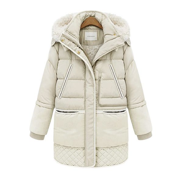 women's thickened down lamb jacket women parkas female winter coat thickening cotton jacket womens outwear parkas for women, Black 
women's thickened down lamb jacket women parkas female winter coat thickening cotton jacket womens outwear parkas for women, Black