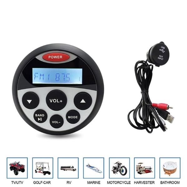 waterproof marine stereo radio bluetooth media receiver fm am car mp3 player+marine usb aux in audio cable for utv boat yacht
waterproof marine stereo radio bluetooth media receiver fm am car mp3 player+marine usb aux in audio cable for utv boat yacht