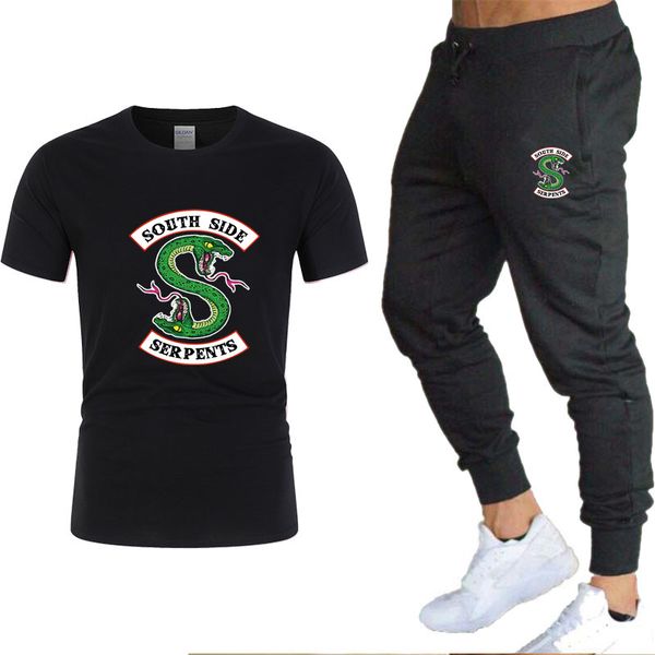 2020 riverdale t-shirt + pants men and women summer southside snake pattern short sleeve casual design harajuku suit, Gray
2020 riverdale t-shirt + pants men and women summer southside snake pattern short sleeve casual design harajuku suit, Gray