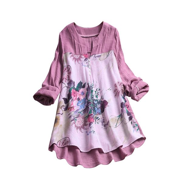 printed loose female v neck charming party women blouse casual linen long sleeve floral ladies fashion, White
printed loose female v neck charming party women blouse casual linen long sleeve floral ladies fashion, White