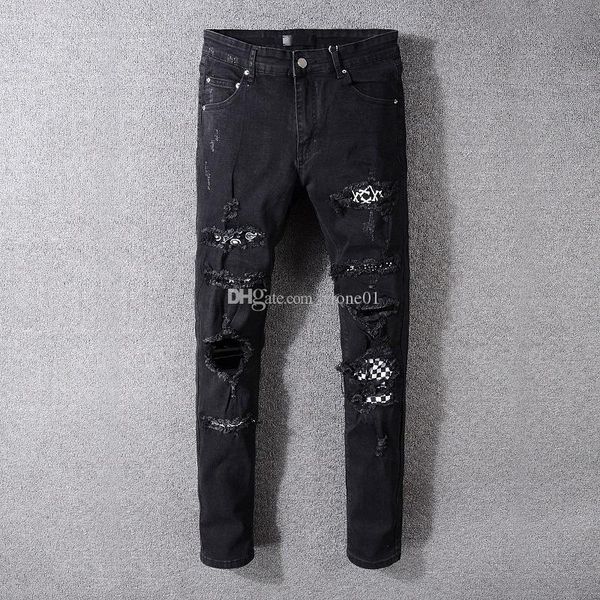 fashion mens denim pants distressed zipper biker skinny pants mens designer black jeans trousers 29-40, Blue
fashion mens denim pants distressed zipper biker skinny pants mens designer black jeans trousers 29-40, Blue
