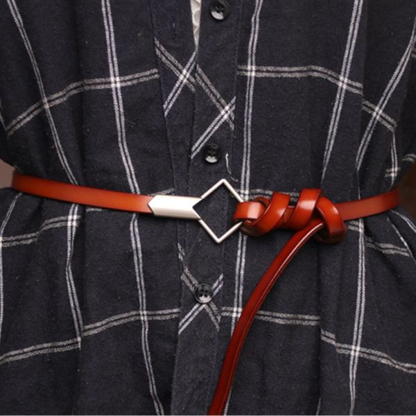 newstyle women's cowskin genuine red leather thin belts female rhombic silver buckle ladies waist belt for dresses waistband, Black;brown 
newstyle women's cowskin genuine red leather thin belts female rhombic silver buckle ladies waist belt for dresses waistband, Black;brown