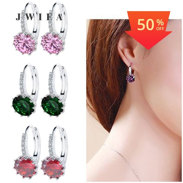 romantic round crystal loop lever back earrings austrian yellow green red cubic zircon hoop jewelry for women fashion gift, Golden;silver
romantic round crystal loop lever back earrings austrian yellow green red cubic zircon hoop jewelry for women fashion gift, Golden;silver