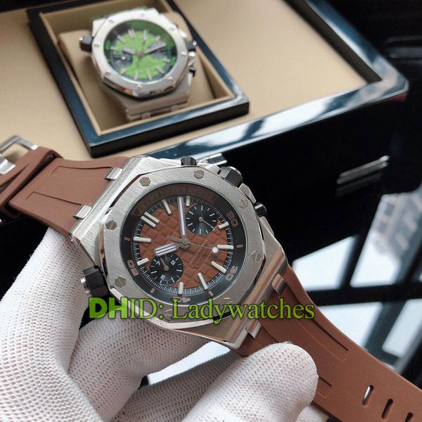 luxury watch sports mens watches import multifunction mechancial automatic movement wristwatches natrual rubber strap 42mm mens watches, Slivery;brown
luxury watch sports mens watches import multifunction mechancial automatic movement wristwatches natrual rubber strap 42mm mens watches, Slivery;brown