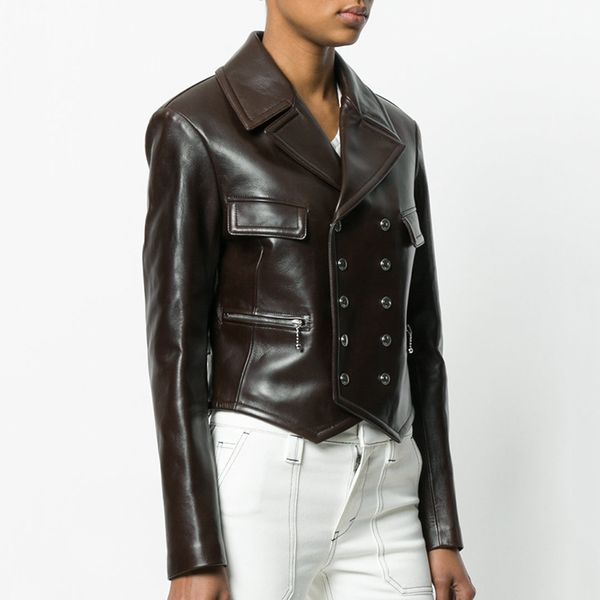 2018 autumn solid brown coats and jackets women pocket zipper asymmetric turn-down collar double breasted pu top, Black;brown
2018 autumn solid brown coats and jackets women pocket zipper asymmetric turn-down collar double breasted pu top, Black;brown