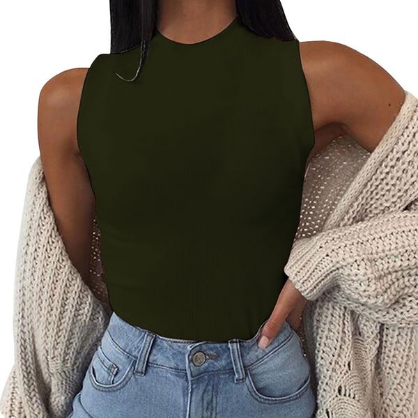 2019 new instyle upper garment fashion women summer casual solid color sleeveless vest t-shirt nuevos casuales de mujer, White
2019 new instyle upper garment fashion women summer casual solid color sleeveless vest t-shirt nuevos casuales de mujer, White