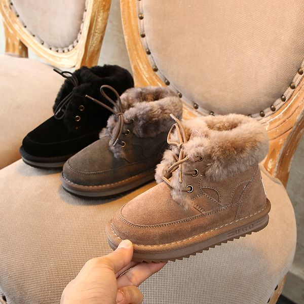 2019 winter new boy snow boots plus cotton warm children' boots frosted leather wool girls shoes, Black;grey
2019 winter new boy snow boots plus cotton warm children' boots frosted leather wool girls shoes, Black;grey