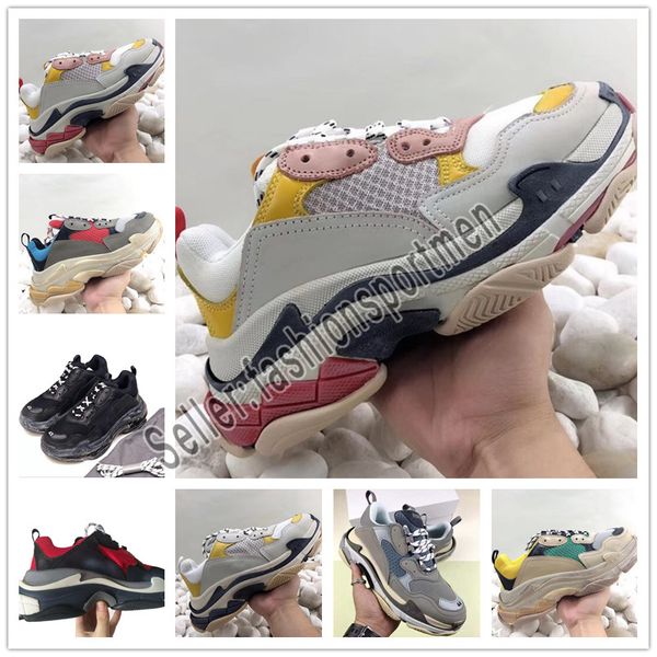 Men Women Casual Shoes Fashion Luxury Designer Sneakers Paris 17FW Triple-S Dad Shoe Embroidered Schuhe Thick Platform 8 Layer Sole
Men Women Casual Shoes Fashion Luxury Designer Sneakers Paris 17FW Triple-S Dad Shoe Embroidered Schuhe Thick Platform 8 Layer Sole