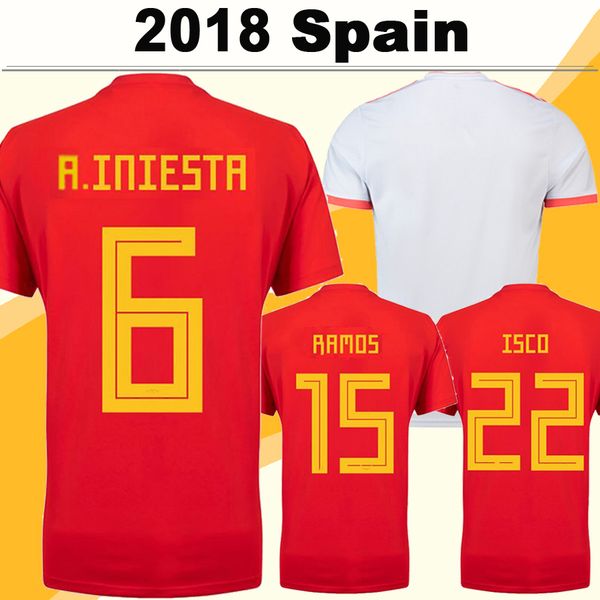 2018 a. iniesta soccer jerseys isco diego costa home red jerseys spain asensio pique away white men football shirts camisetas de fútbol, Black;yellow
2018 a. iniesta soccer jerseys isco diego costa home red jerseys spain asensio pique away white men football shirts camisetas de fútbol, Black;yellow