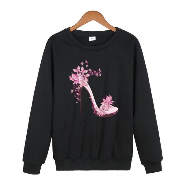 de moda zapatos de tacón alto impresión sudaderas con capucha las mujeres otoño e invierno sombrero sudadera, Black
de moda zapatos de tacón alto impresión sudaderas con capucha las mujeres otoño e invierno sombrero sudadera, Black