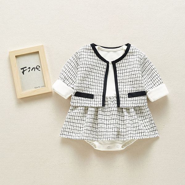 2020 spring baby girls clothing sets rompers + overcoat 0-2y baby girls clothes sets birthday long sleeve plaid coat +dress, White
2020 spring baby girls clothing sets rompers + overcoat 0-2y baby girls clothes sets birthday long sleeve plaid coat +dress, White