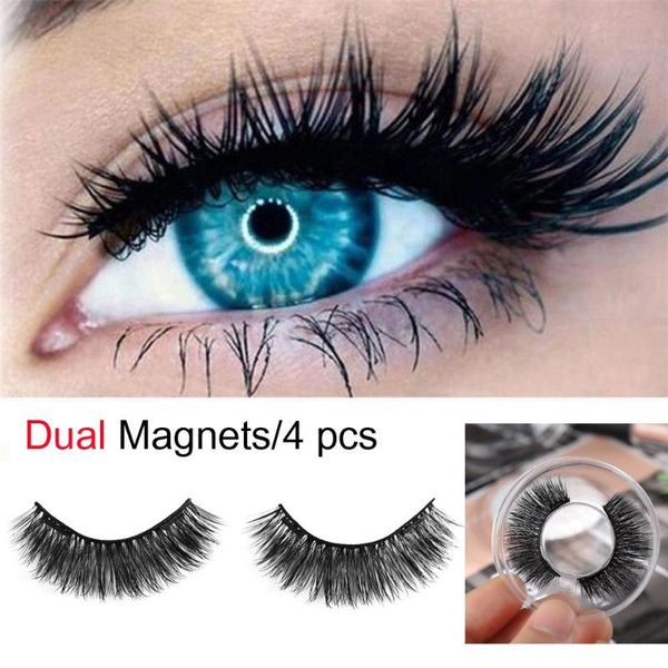 4pcs black faux mink hair dual magnets false eyelashes 3d voluminous thick long glue-lashes eye lash extension tools
4pcs black faux mink hair dual magnets false eyelashes 3d voluminous thick long glue-lashes eye lash extension tools