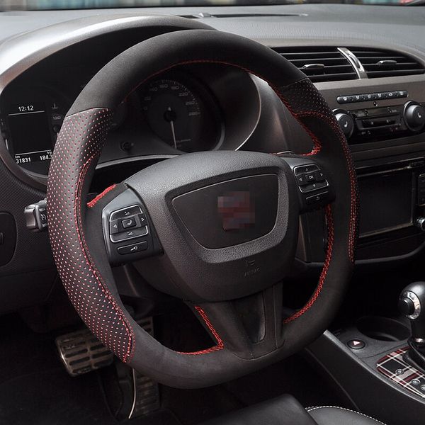 рука шьет черный замшевый кожаный чехол рулевого колеса автомобиля для seat leon 2009-2012
рука шьет черный замшевый кожаный чехол рулевого колеса автомобиля для seat leon 2009-2012