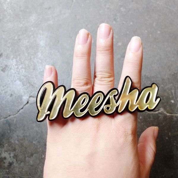 laser cutting acrylic custom name rings fashion party statement rings, Golden;silver
laser cutting acrylic custom name rings fashion party statement rings, Golden;silver