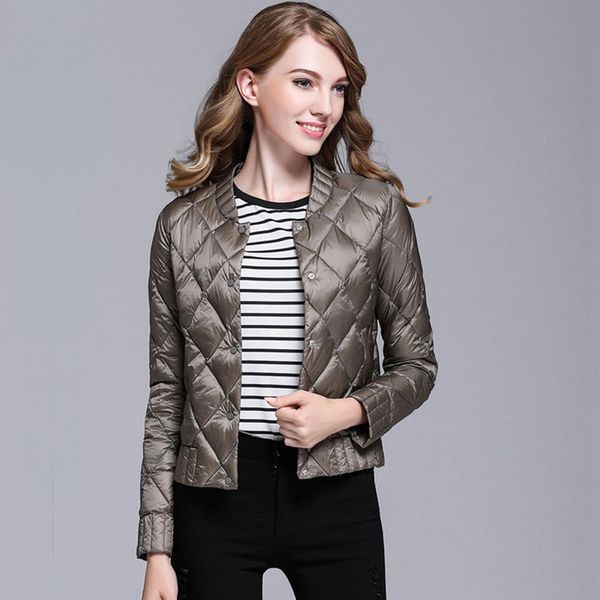 2019 new women bomber jackets fashion solid plaid female slim short cropped coats warm duck down filler v-neck light thin stye, Black;brown
2019 new women bomber jackets fashion solid plaid female slim short cropped coats warm duck down filler v-neck light thin stye, Black;brown