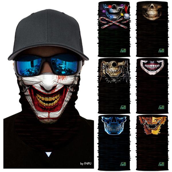 

motorcycle skull balaclava ski mask 3d cycling bandana face mask sand control joker neck gaiter running hiking scarves neck tube