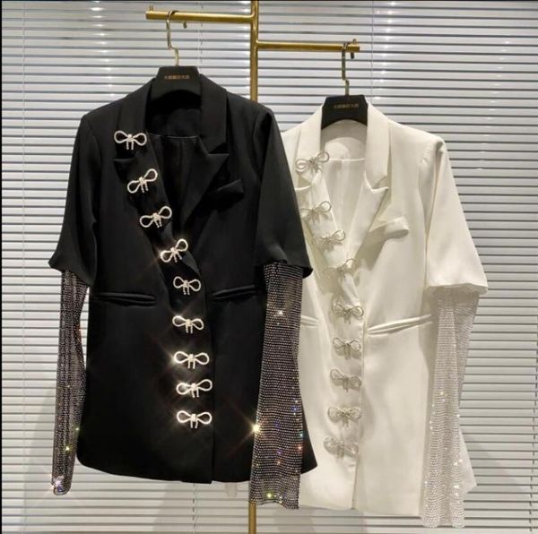 streetwear jacket 2020 pring autumn new rhinestone mesh sleeve stitching bow diamond suit coat long sleeve blazer jacket lady, White;black
streetwear jacket 2020 pring autumn new rhinestone mesh sleeve stitching bow diamond suit coat long sleeve blazer jacket lady, White;black