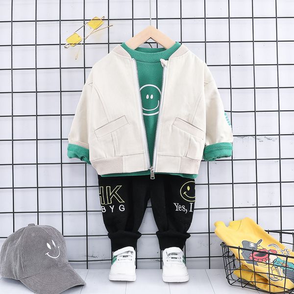 spring 2020 new children's clothing cartoon jacket jacket + t-shirt + pants 3 pieces boy cotton boy clothing children clothes, White
spring 2020 new children's clothing cartoon jacket jacket + t-shirt + pants 3 pieces boy cotton boy clothing children clothes, White