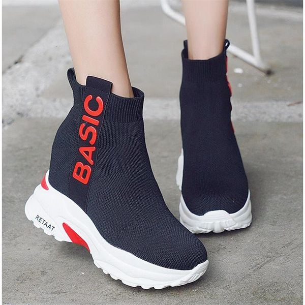 womens knitted sock platform hidden wedge heel ankle boots sport casual shoes black high korean style c405
womens knitted sock platform hidden wedge heel ankle boots sport casual shoes black high korean style c405