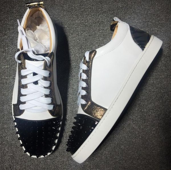 2019 new brand designer luxury mens red bottoms shoes studded spikes low flats casual sneakers for men wedding party dress leather 28 l14, Black
2019 new brand designer luxury mens red bottoms shoes studded spikes low flats casual sneakers for men wedding party dress leather 28 l14, Black