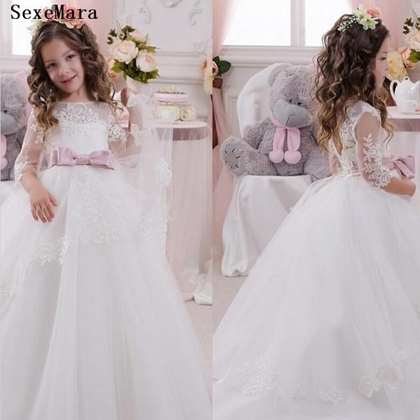 elegant ball gown flower girls dresses for weddings sheer neck long sleeves applique lace tulle children dresses for party, Red;yellow
elegant ball gown flower girls dresses for weddings sheer neck long sleeves applique lace tulle children dresses for party, Red;yellow