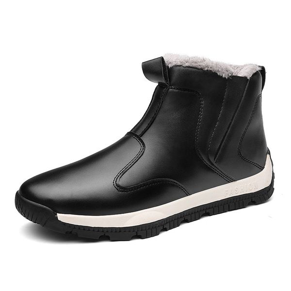 30 waterproof snow boots men winter shoes pu leather men ankle boots warm plush for cold winter footwear male booties a1881, Black
30 waterproof snow boots men winter shoes pu leather men ankle boots warm plush for cold winter footwear male booties a1881, Black