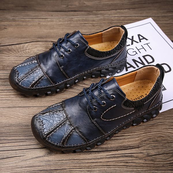 2020 summer men casual shoes genuine leather leisure male loafers retro business men shoes handmade lace-up male loafers, Black
2020 summer men casual shoes genuine leather leisure male loafers retro business men shoes handmade lace-up male loafers, Black