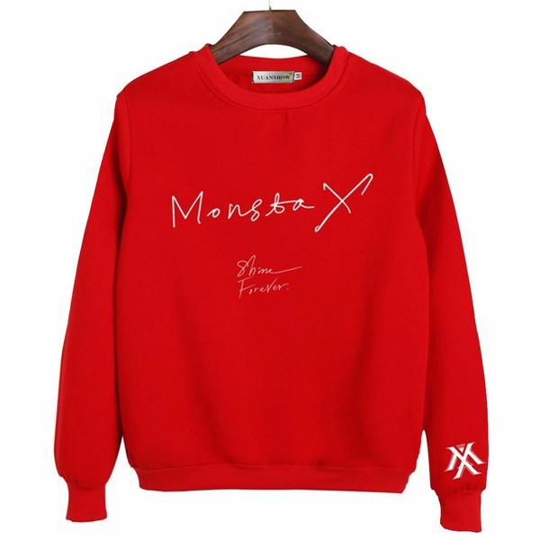 women kpop fashion monsta x album shine forever printed letters hoodies pullovers fleece sweatshirts new casual, Black
women kpop fashion monsta x album shine forever printed letters hoodies pullovers fleece sweatshirts new casual, Black