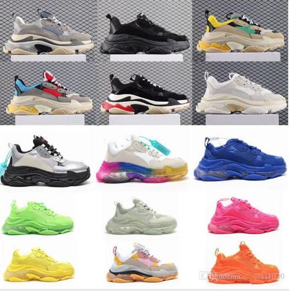 2020 fashion clear sole bottom paris 17fw triple s mens designer sneakers vintage dad platform women luxury casual shoes sports trainers, Black
2020 fashion clear sole bottom paris 17fw triple s mens designer sneakers vintage dad platform women luxury casual shoes sports trainers, Black