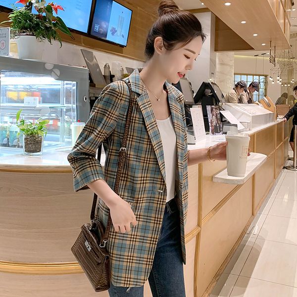 taotrees autumn winter women plaid tailored collar single breasted coats fashion comfortable outwear tweed tailored suit, White;black
taotrees autumn winter women plaid tailored collar single breasted coats fashion comfortable outwear tweed tailored suit, White;black