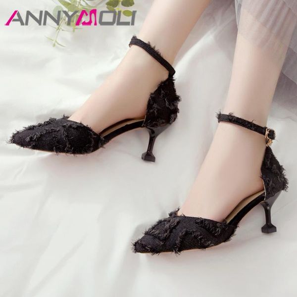 annymoli ankle strap women pumps high heel two-piece shoes pointed toe thin heels buckle footwear summer beige black big size 46
annymoli ankle strap women pumps high heel two-piece shoes pointed toe thin heels buckle footwear summer beige black big size 46