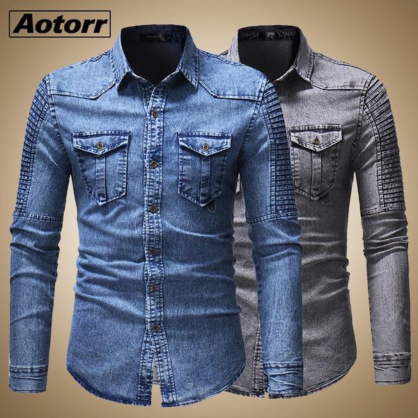 men slim jeans jackets men's casual denim jacket thirts trendy fashion hip pop streetwear solid jeans jackets male cowboy coats, Black;brown
men slim jeans jackets men's casual denim jacket thirts trendy fashion hip pop streetwear solid jeans jackets male cowboy coats, Black;brown