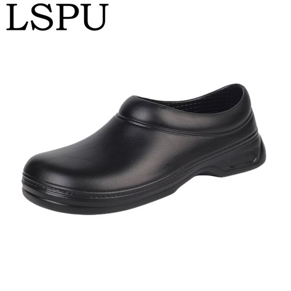 eva men chef shoes slip on waterproof oil-proof resistant work shoes fashion comfortable flat sandals size 37-45, Black
eva men chef shoes slip on waterproof oil-proof resistant work shoes fashion comfortable flat sandals size 37-45, Black
