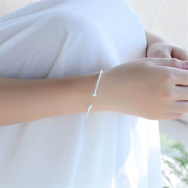 lady double ball end open bangle bracelet size adjustable cuff bracelet, Golden;silver
lady double ball end open bangle bracelet size adjustable cuff bracelet, Golden;silver