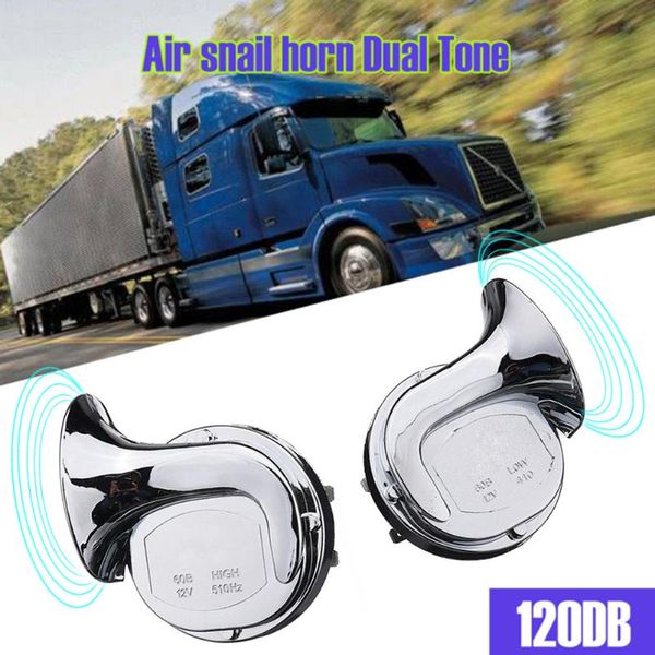 12v 120db car horn motorcycle universal chrome dual tone air snail horn pack of 2pcs car accessories
12v 120db car horn motorcycle universal chrome dual tone air snail horn pack of 2pcs car accessories