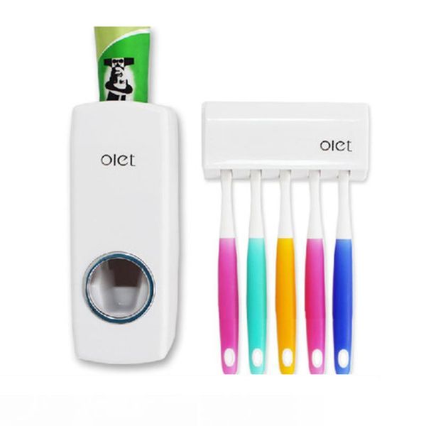 1 set tooth brush holder automatic toothpaste dispenser +5 toothbrush holder toothbrush wall mount stand bathroom tools
1 set tooth brush holder automatic toothpaste dispenser +5 toothbrush holder toothbrush wall mount stand bathroom tools