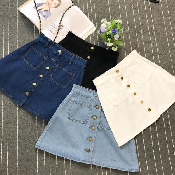 summer 2020 womens mini skirt buttons fashionable high waist denim skirts a-line skirts women casual student short student skirt, Black
summer 2020 womens mini skirt buttons fashionable high waist denim skirts a-line skirts women casual student short student skirt, Black