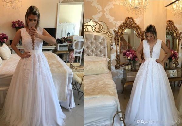 new evening dresses deep v neck white ivory pleats pearls beaded lace applique floor-length formal evening dress party gowns custom, Black;red
new evening dresses deep v neck white ivory pleats pearls beaded lace applique floor-length formal evening dress party gowns custom, Black;red