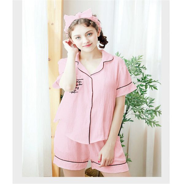 l women 100% cotton pajamas sets short-sleeved sleepwear set two-pieces breathable pajamas homewear female nightwear soft, Blue;gray
l women 100% cotton pajamas sets short-sleeved sleepwear set two-pieces breathable pajamas homewear female nightwear soft, Blue;gray