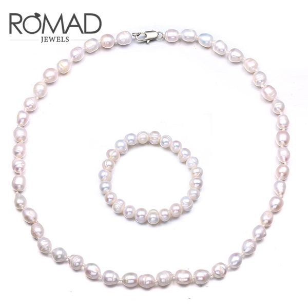 wholesale romad brand freshwater pearl jewelry sets fashion bridal wedding jewelry choker necklace bracelet sets for women party gift, Silver
wholesale romad brand freshwater pearl jewelry sets fashion bridal wedding jewelry choker necklace bracelet sets for women party gift, Silver