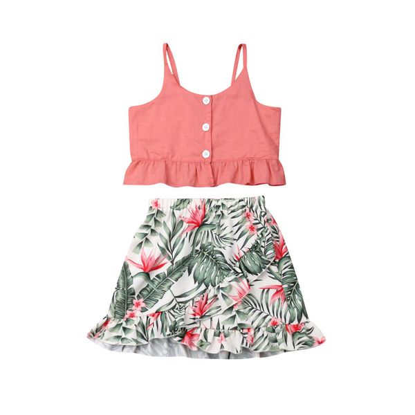 2020 new kids baby girls clothes sets summer clothes bow sleeveless ruffles vest +floral print skirts outfits 2pcs set 2-7y
2020 new kids baby girls clothes sets summer clothes bow sleeveless ruffles vest +floral print skirts outfits 2pcs set 2-7y