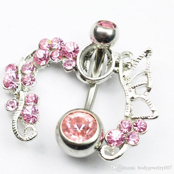 d0654 ( 1 color ) pink color belly ring nice flower style belly ring with piercing body jewlery navel belly ring body jewelry, Silver
d0654 ( 1 color ) pink color belly ring nice flower style belly ring with piercing body jewlery navel belly ring body jewelry, Silver