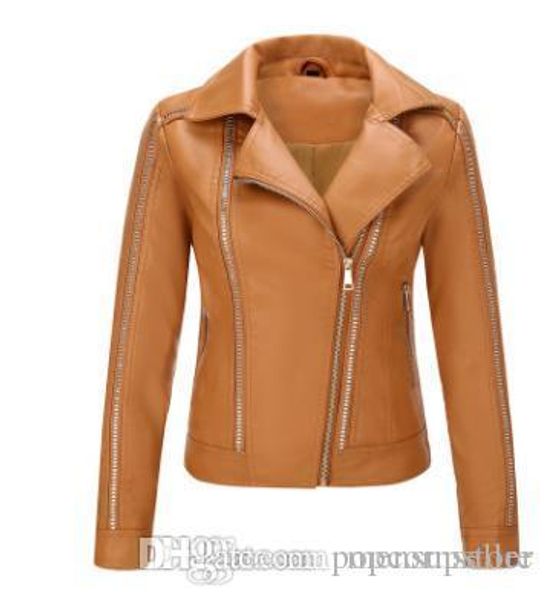 rivet женщины кожаные куртки на молнии turn down воротник мода осень весна пальто, Black;brown
rivet женщины кожаные куртки на молнии turn down воротник мода осень весна пальто, Black;brown