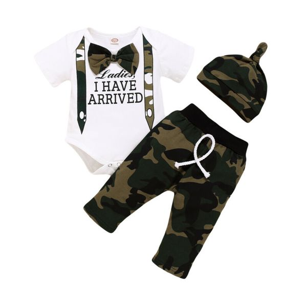 clothing sets born baby boy clothes 0-18m letters camouflage bodysuit jumpsuit pants hat 3pcs outfits, White
clothing sets born baby boy clothes 0-18m letters camouflage bodysuit jumpsuit pants hat 3pcs outfits, White