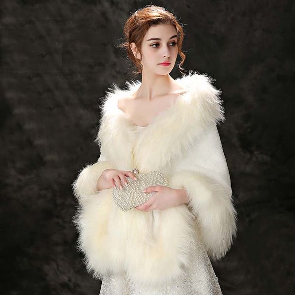 new autumn winter faux fur coats fur imitation faux poncho bridal wedding dress shawl cape women white coat mw347, Black
new autumn winter faux fur coats fur imitation faux poncho bridal wedding dress shawl cape women white coat mw347, Black